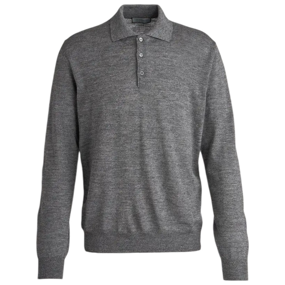 Grey Clubroom Wool Polo Sweater (XS)